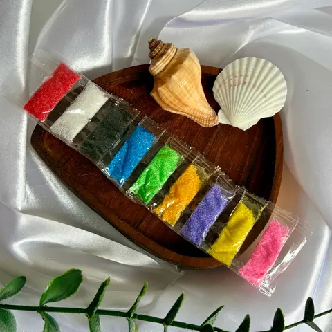 สินค้าใหม่ เซตทรายสี 9 สีสำหรับทำงานdiy/เทียนเจล