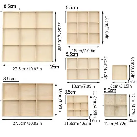 สินค้าใหม่!! พร้อมส่งจากไทย ถาดไม้1-9ช่อง(ขนาดตามรูปนะคะ)