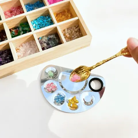 สินค้าใหม่!!! พร้อมส่งจานสี จานใส่หิน ใส่สมุนไพร งานคราฟ